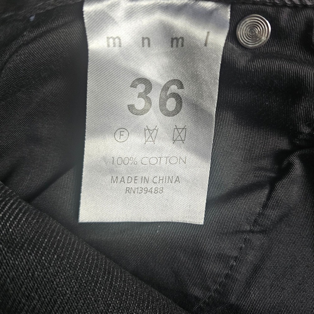 MNML Carpenter Jeans Men 37x28.5 Black Double Knee Utility Workwear Denim Pants - Picture 4 of 7